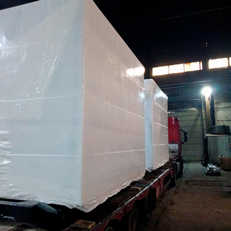Производство блок-контейнера БК-011 ДВП на санях